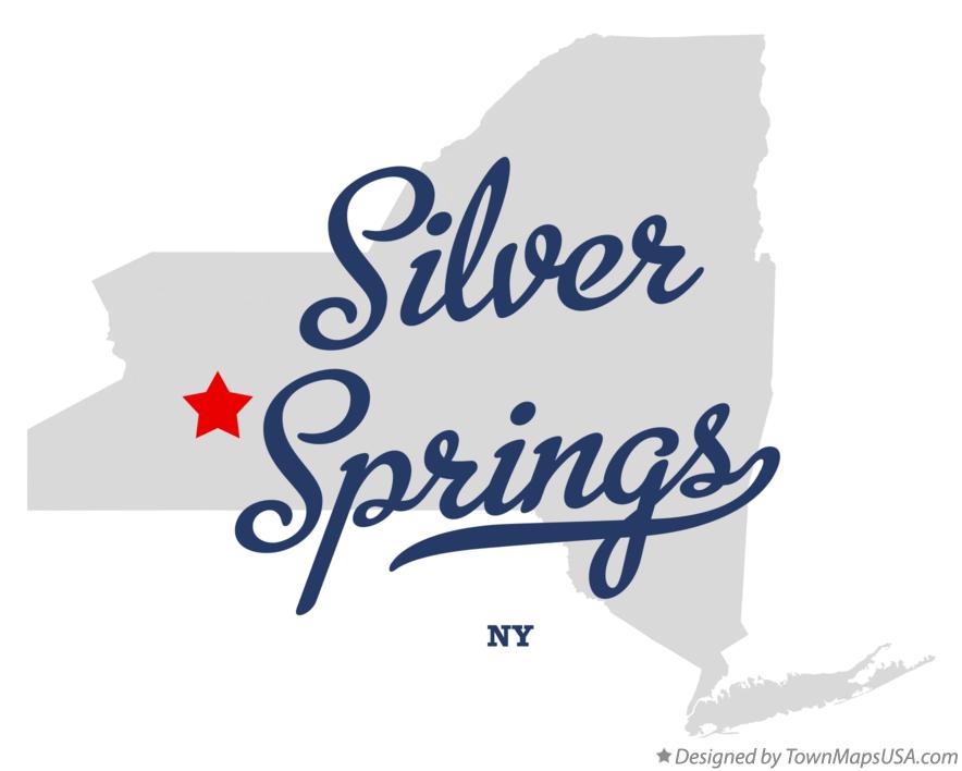 Map of Silver Springs, NY, New York
