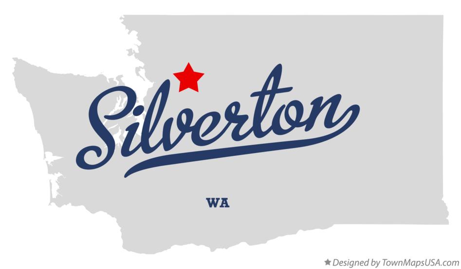 Map of Silverton, WA, Washington