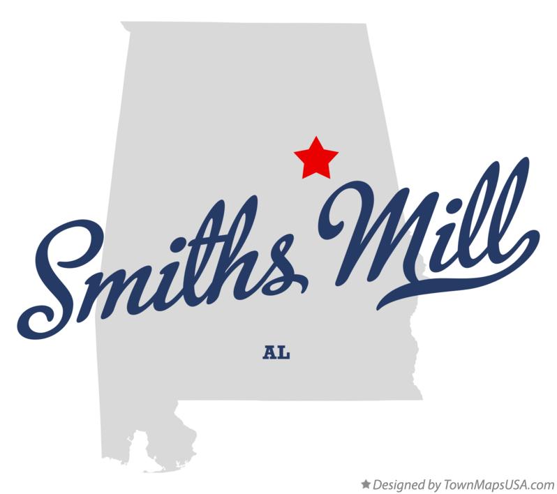 Map of Smiths Mill, AL, Alabama
