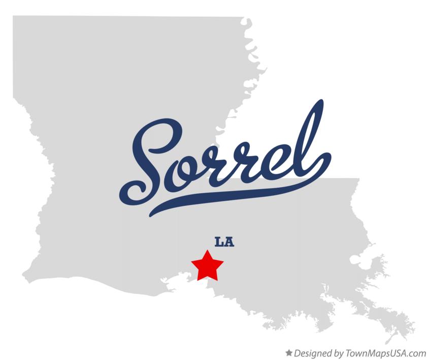 Map of Sorrel, LA, Louisiana