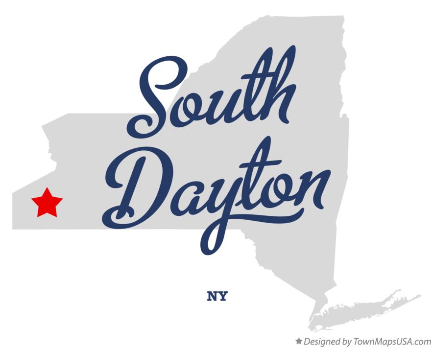 Map of South Dayton, NY, New York