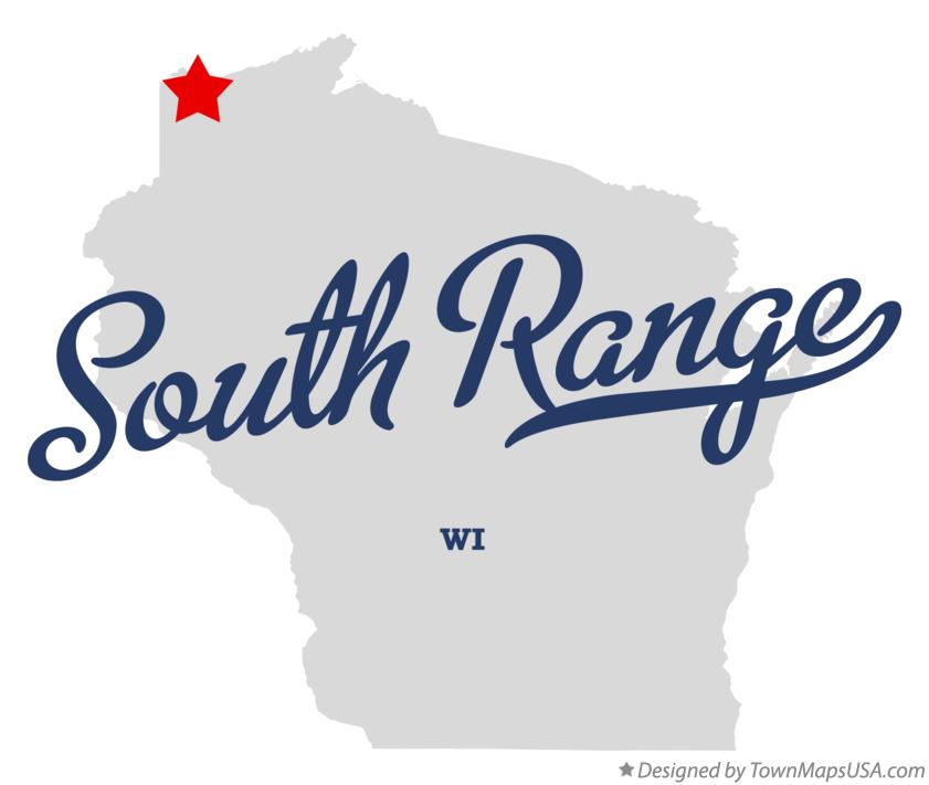 Map of South Range, WI, Wisconsin