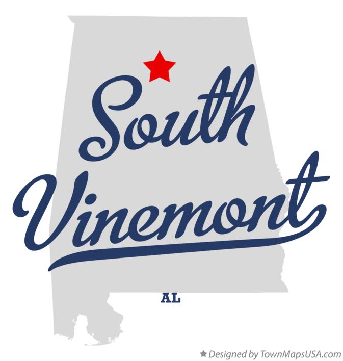 Map of South Vinemont, AL, Alabama