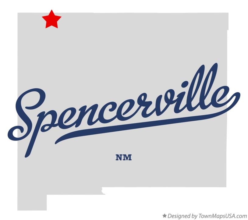 Map of Spencerville, NM, New Mexico