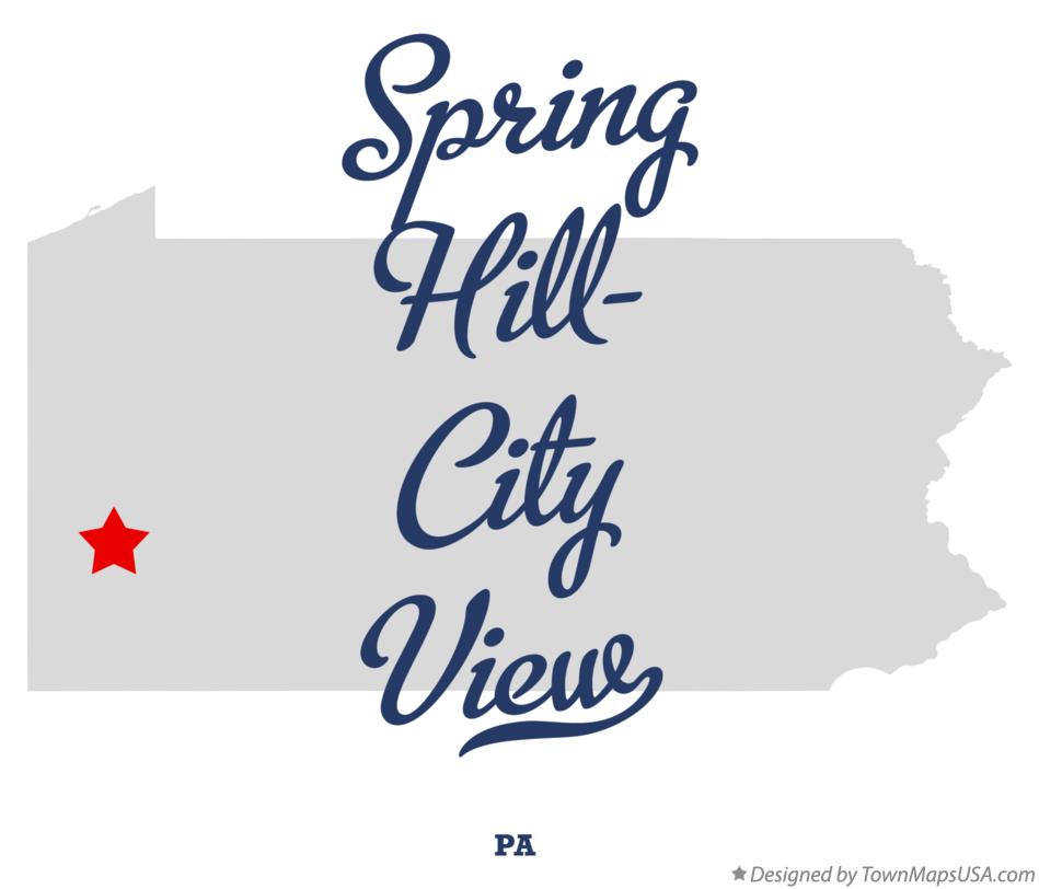 Map of Spring HillCity View, PA, Pennsylvania