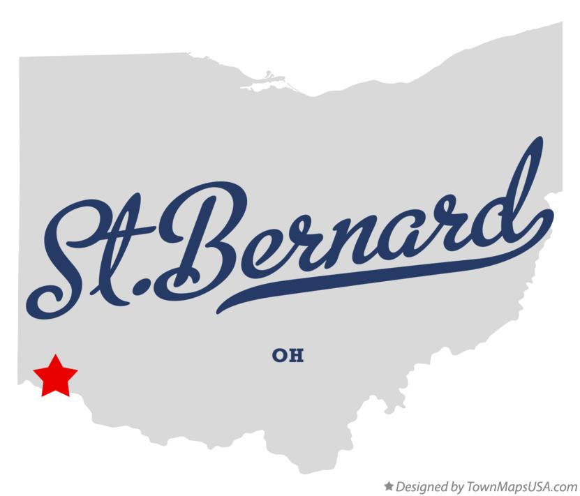 Map of St.Bernard, OH, Ohio
