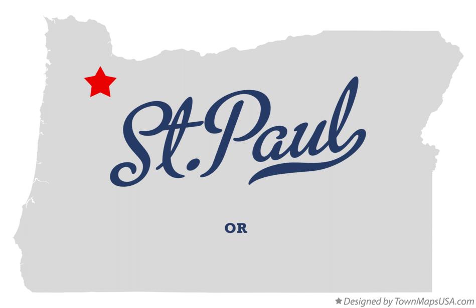 Map of St.Paul, OR, Oregon