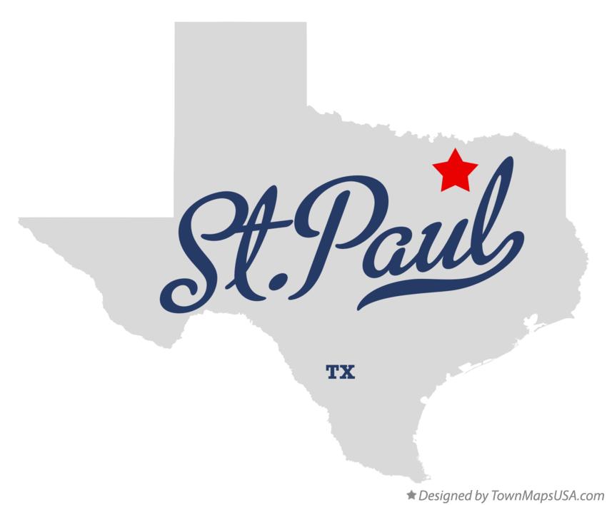 Map of St.Paul, Collin County, TX, Texas