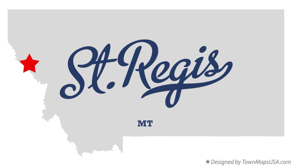 Map of St.Regis, MT, Montana