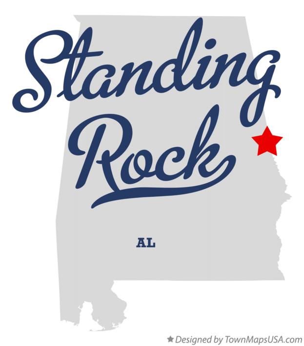 Map of Standing Rock, AL, Alabama