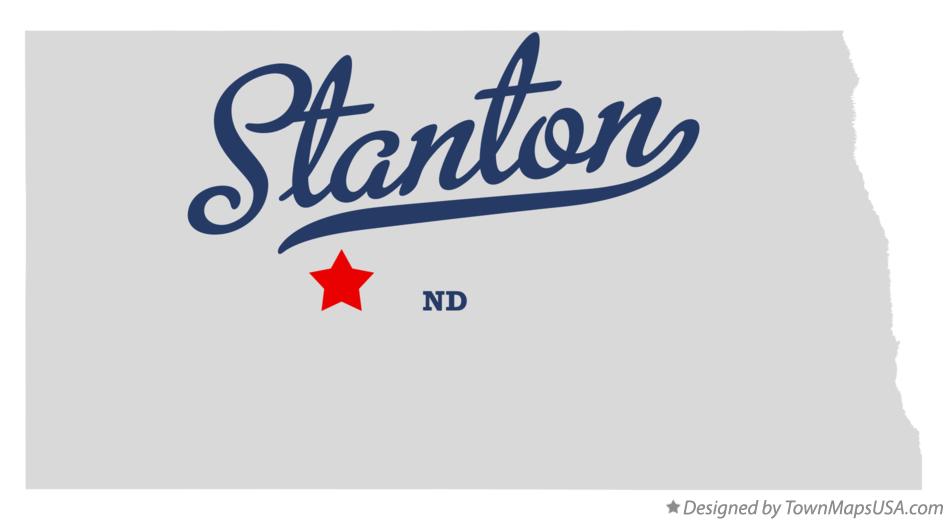 Map of Stanton, ND, North Dakota