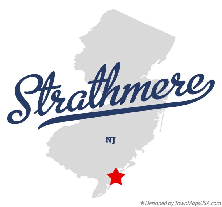 Map of Strathmere, NJ, New Jersey
