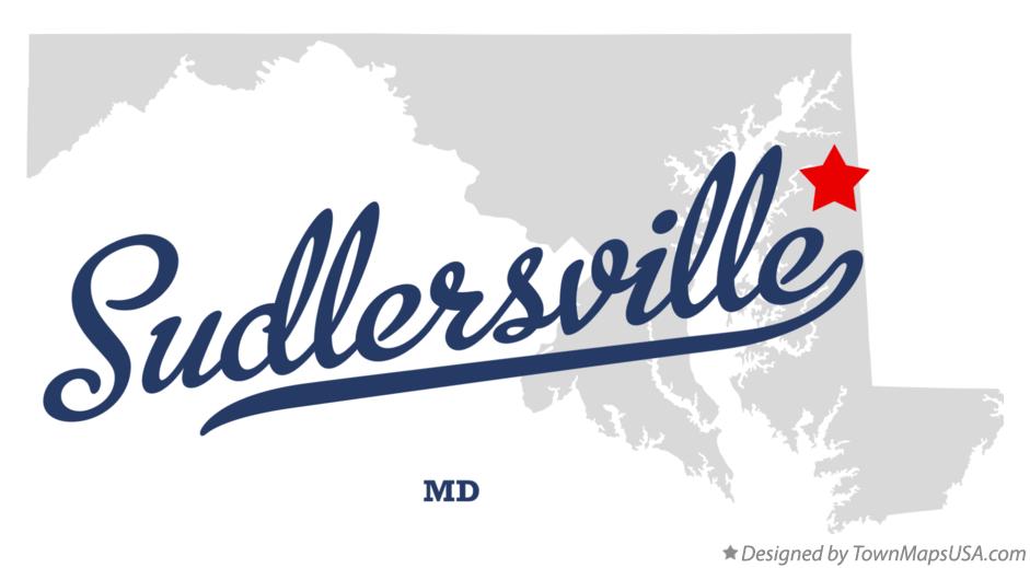 Map of Sudlersville, MD, Maryland