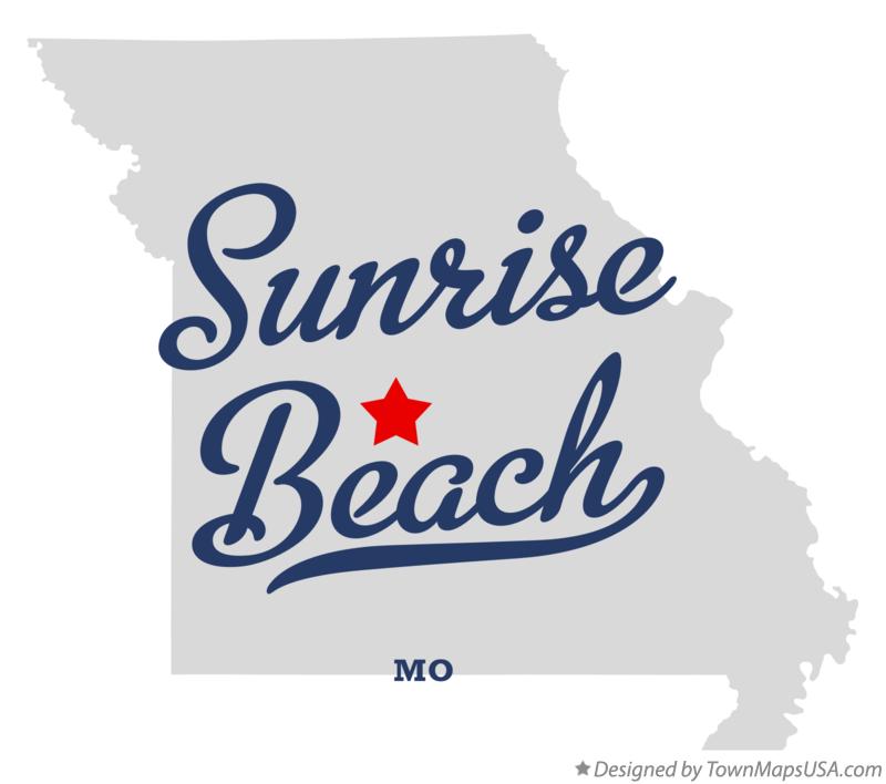 Map of Sunrise Beach, MO, Missouri