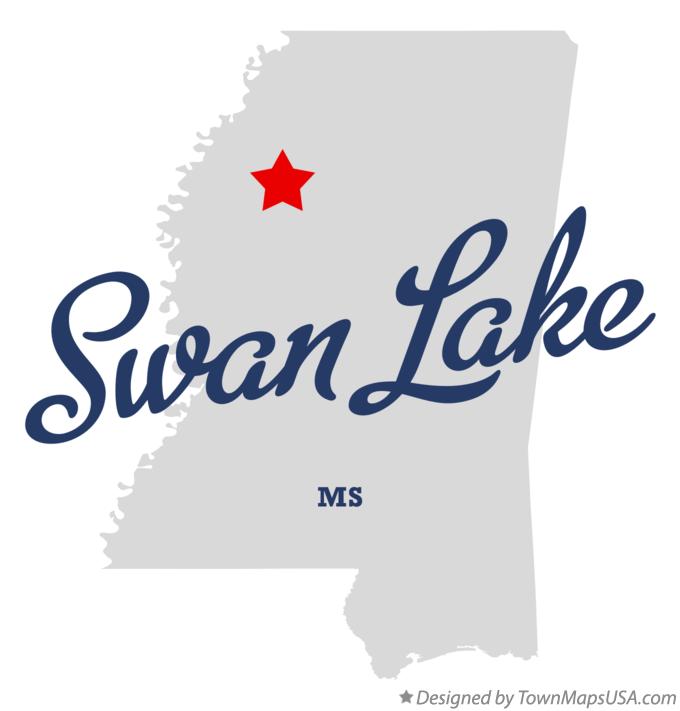 Map of Swan Lake, MS, Mississippi