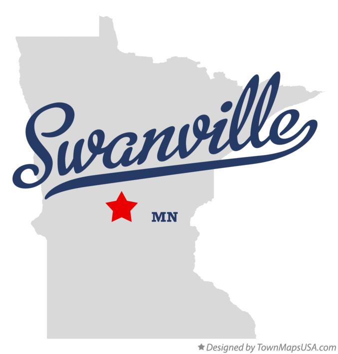 Map of Swanville, MN, Minnesota