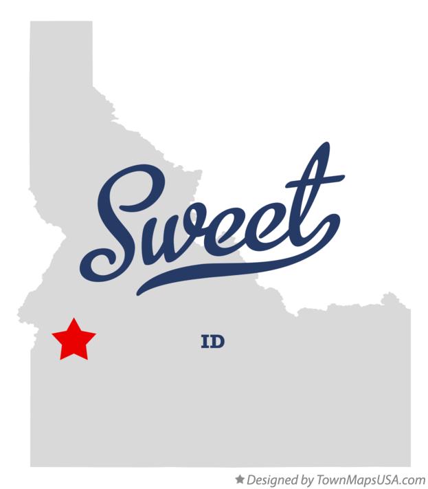 Map of Sweet, ID, Idaho