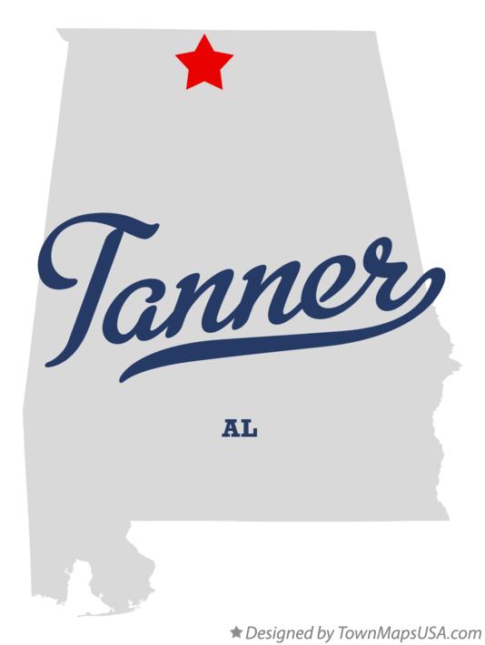 Map of Tanner, AL, Alabama