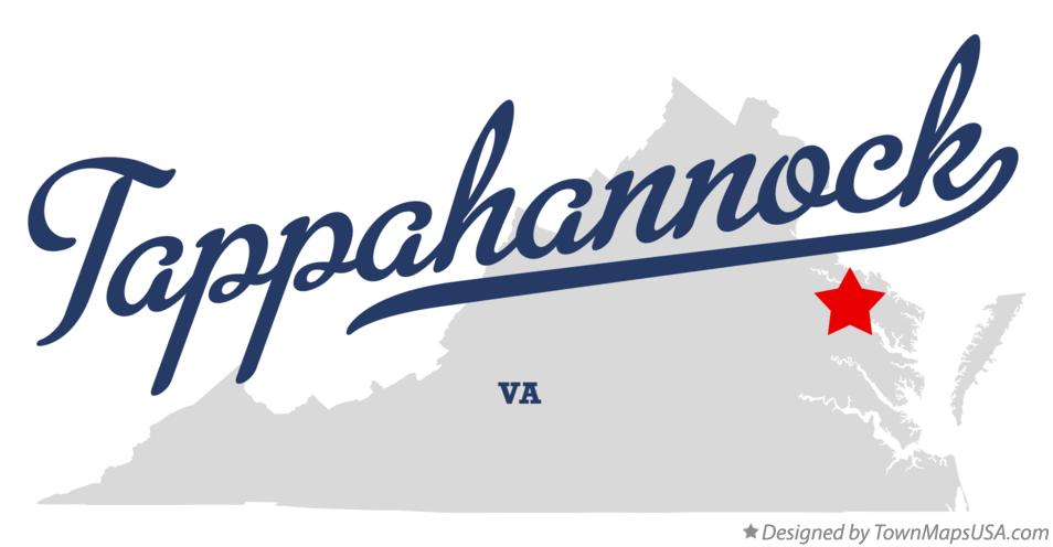 Map of Tappahannock, VA, Virginia
