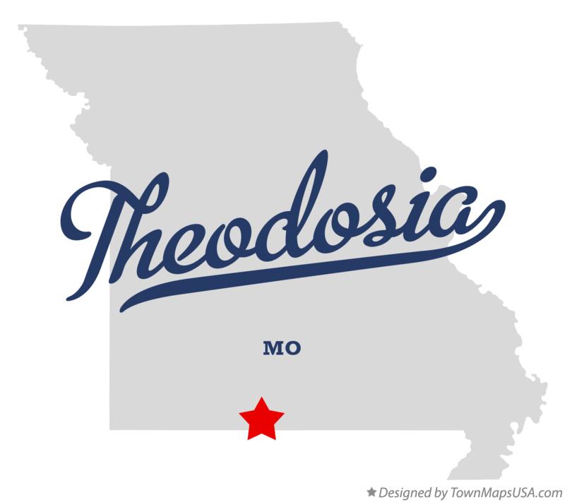 Map of Theodosia, MO, Missouri
