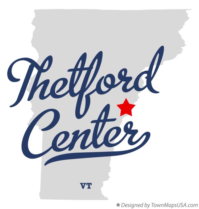 Map of Thetford Center, VT, Vermont