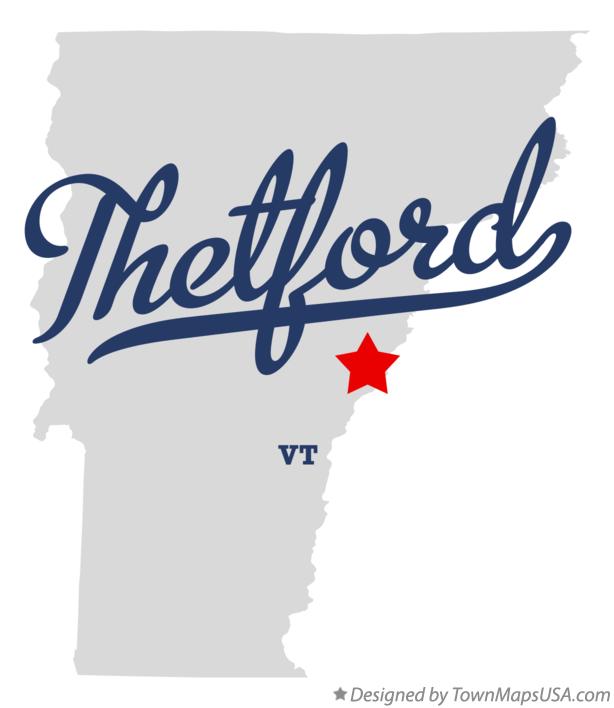 Map of Thetford, VT, Vermont