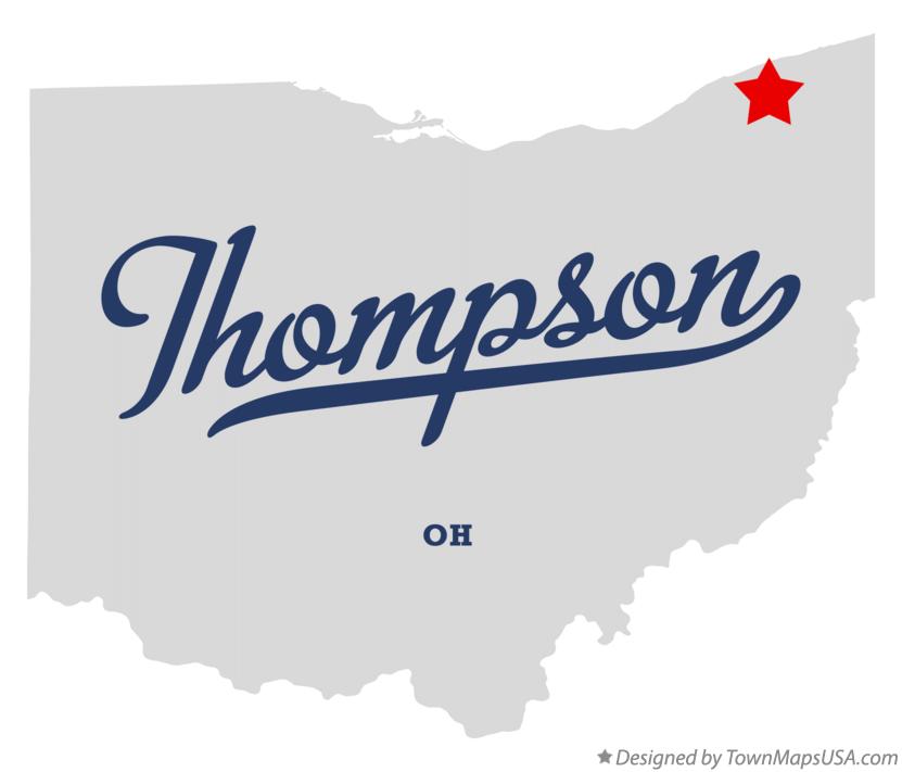 Map of Thompson, Geauga County, OH, Ohio