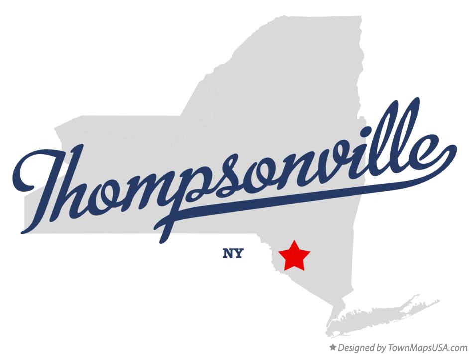 Map of Thompsonville, NY, New York