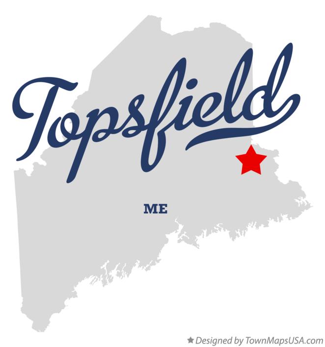 Map of Topsfield, ME, Maine