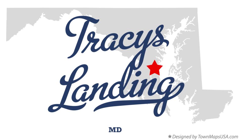 Map of Tracys Landing, MD, Maryland