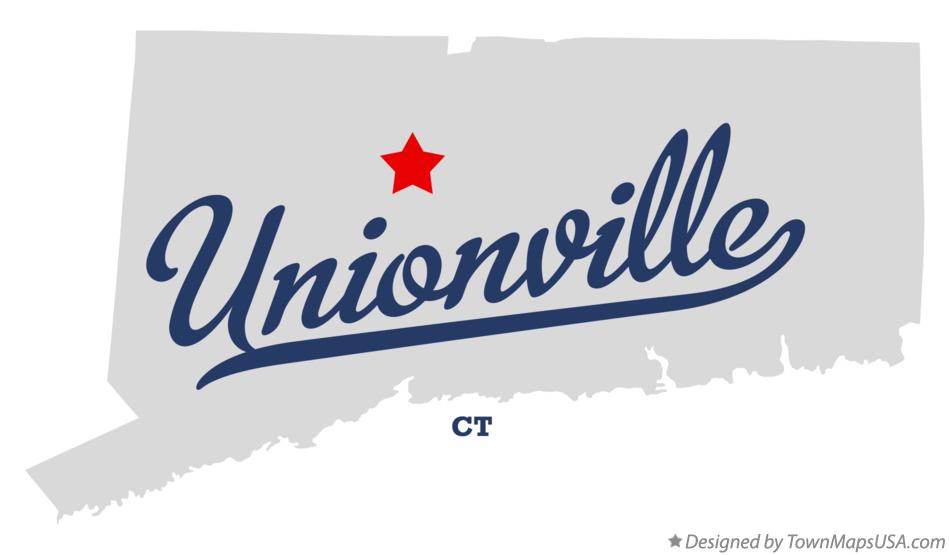 Map of Unionville, CT, Connecticut