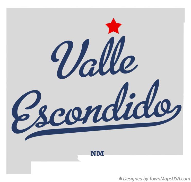 Map of Valle Escondido, NM, New Mexico