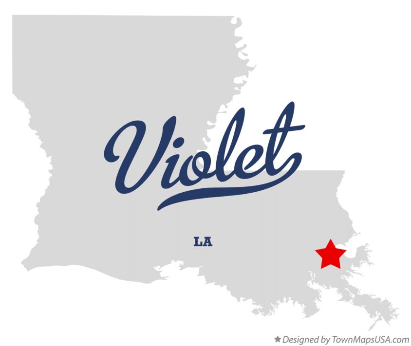 Map of Violet, LA, Louisiana