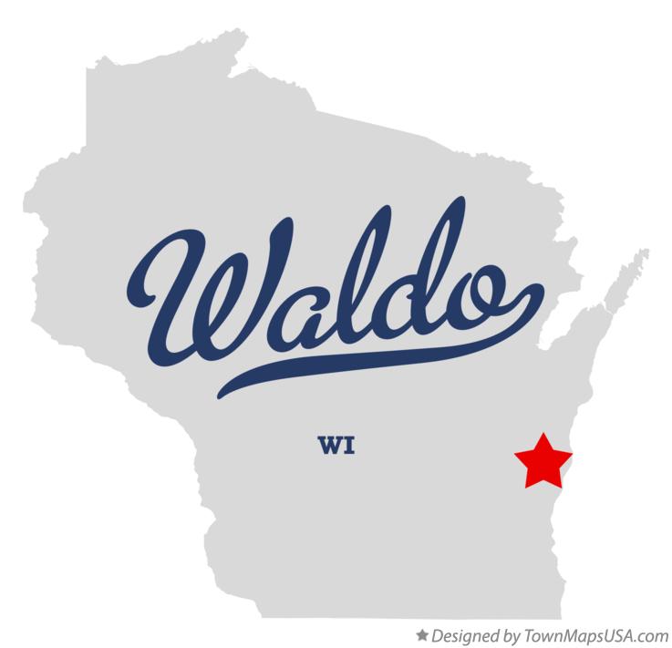 Map of Waldo, WI, Wisconsin