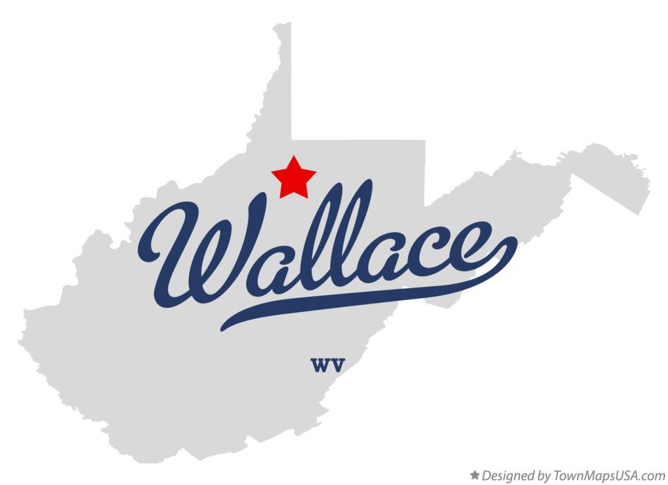 Map of Wallace, WV, West Virginia