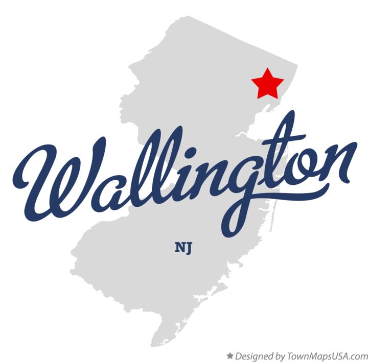 Map of Wallington, NJ, New Jersey