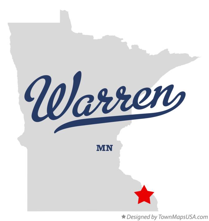 Map of Warren, Winona County, MN, Minnesota