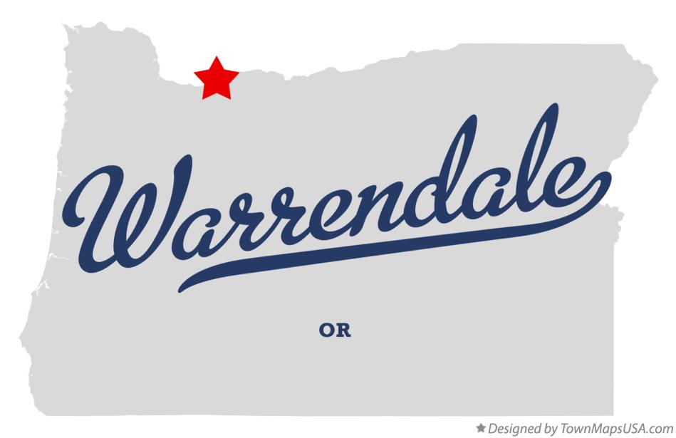 Map of Warrendale, OR, Oregon
