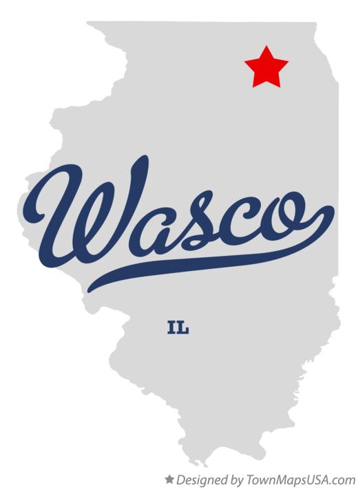 Map of Wasco, IL, Illinois
