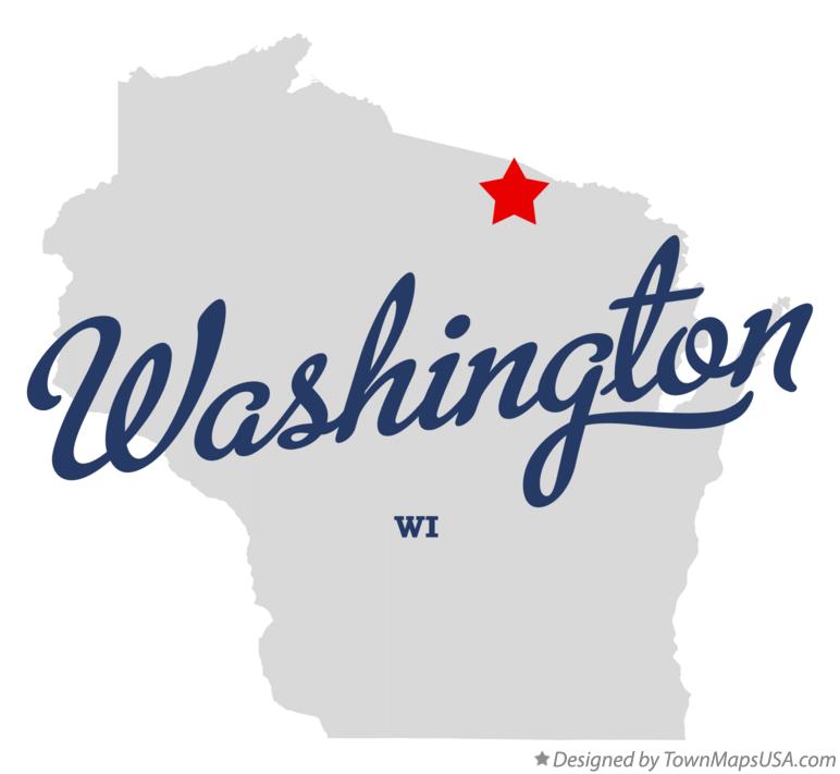 Map of Washington, Vilas County, WI, Wisconsin