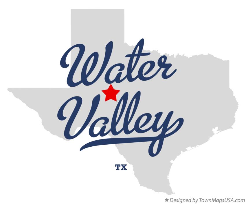 Map of Water Valley, TX, Texas