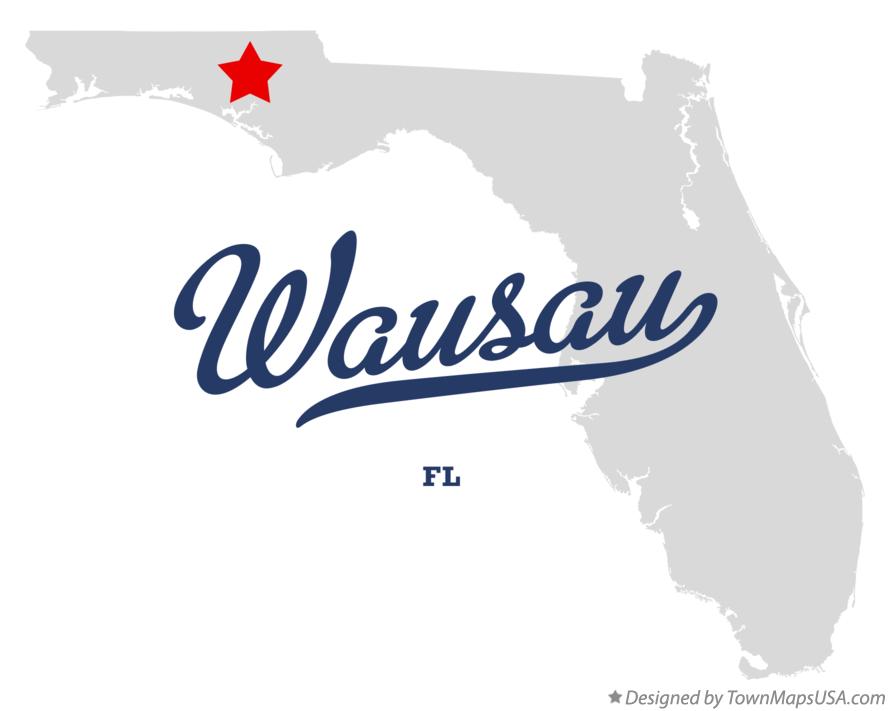 Map of Wausau, FL, Florida