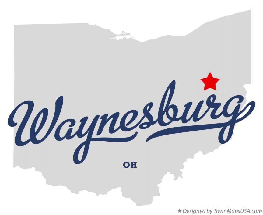 Map of Waynesburg, OH, Ohio