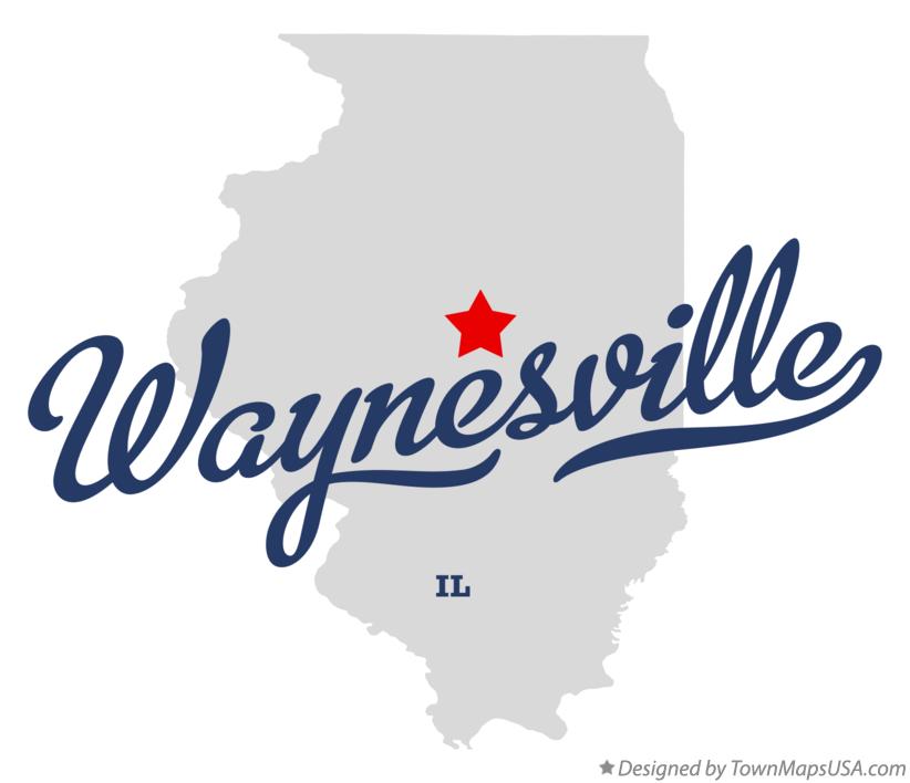 Map of Waynesville, IL, Illinois
