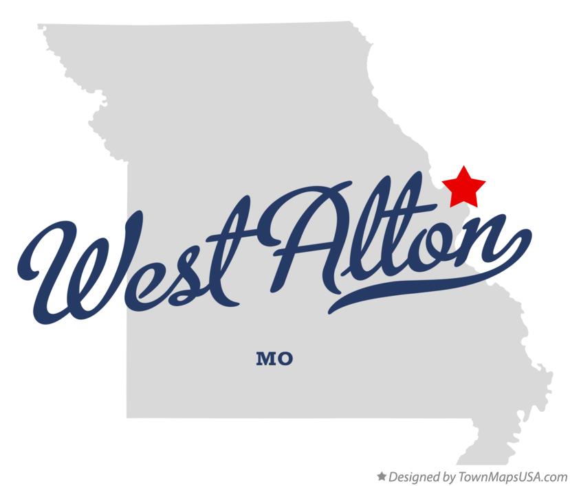 Map of West Alton, MO, Missouri
