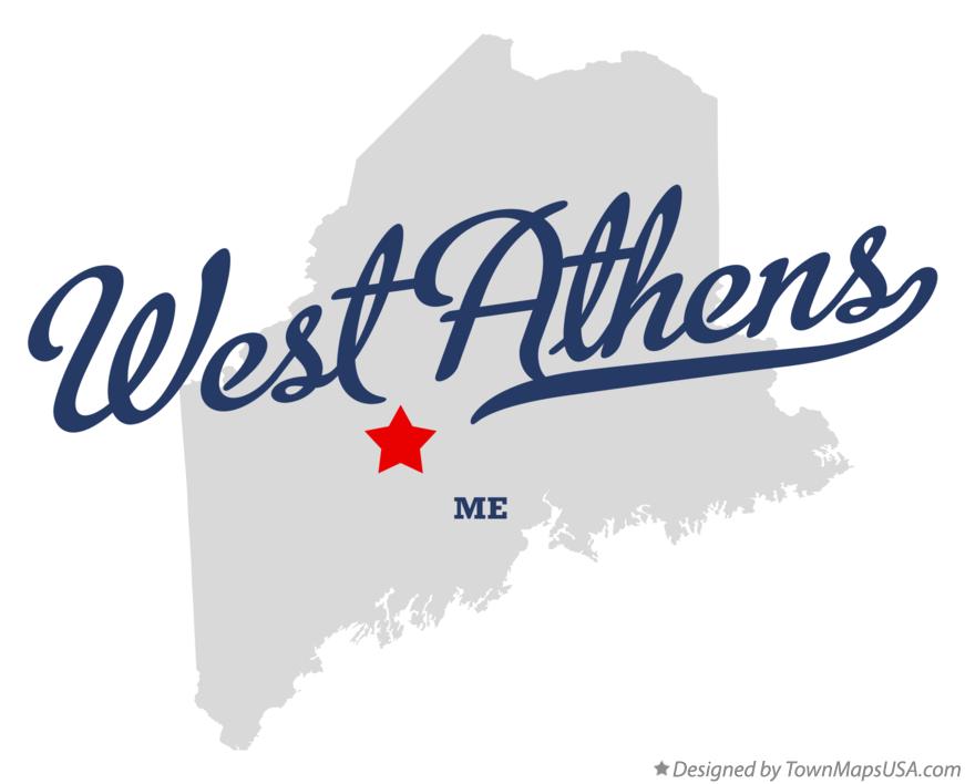 Map of West Athens, ME, Maine
