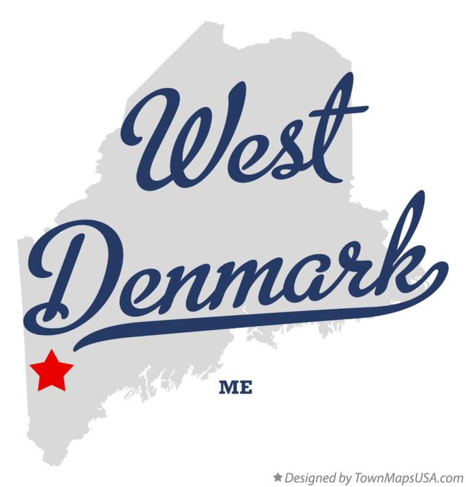 Map of West Denmark, ME, Maine