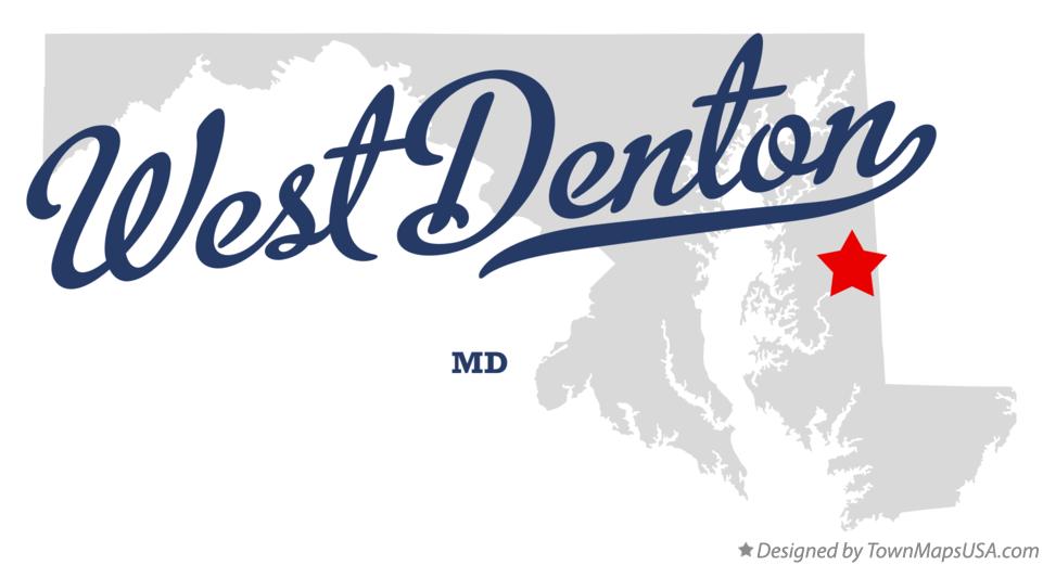 Map of West Denton, MD, Maryland