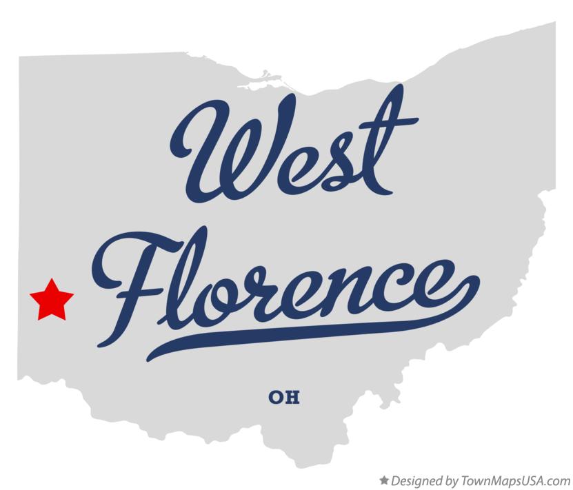 Map of West Florence, OH, Ohio