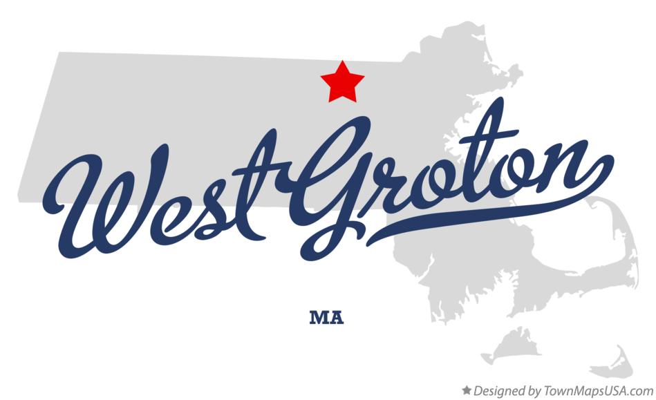 Map of West Groton, MA, Massachusetts